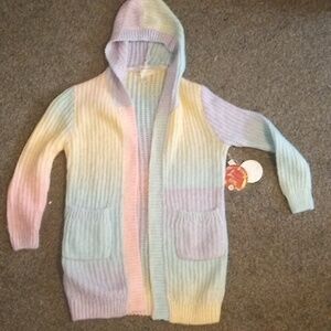 Girls Pastel Cardigan W hoodie